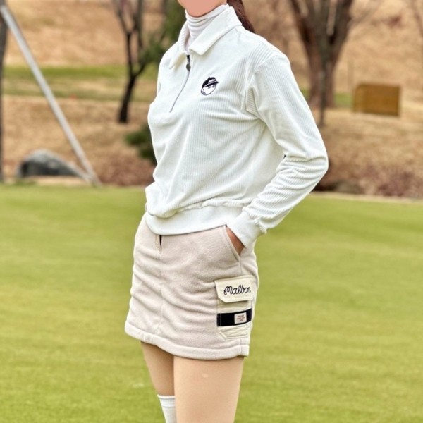 ❤[MALBON] 말본 여성 버킷 코르듀이 집업 티셔츠 - gol346x