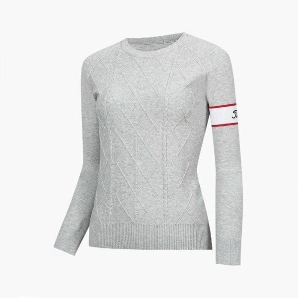 ❤[Titleist] 타이틀리스트 여성 케이블 라운드 넥 스웨터 - gol436x
