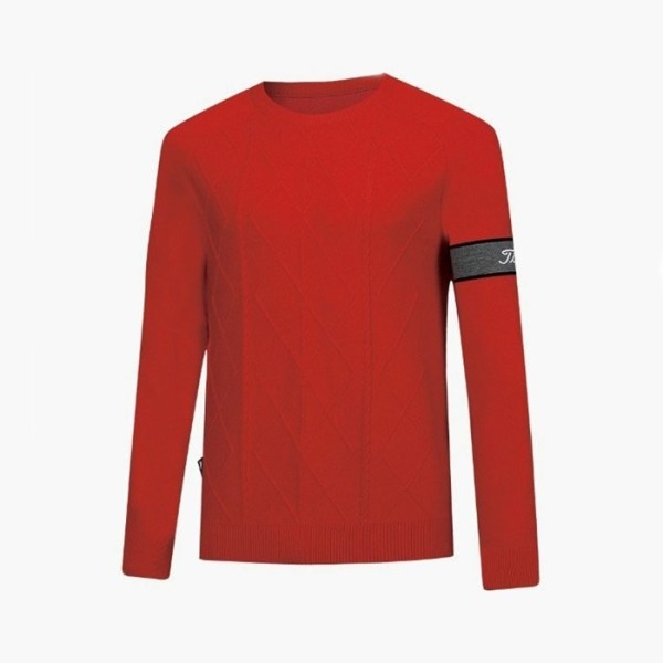 ❤[Titleist] 타이틀리스트 남성 케이블 라운드 넥 스웨터 - gol437x