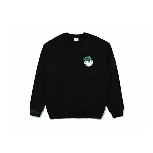 ❤[MALBON] 말본 여성 Buckets 크루넥 플리스 티셔츠 - gol470x