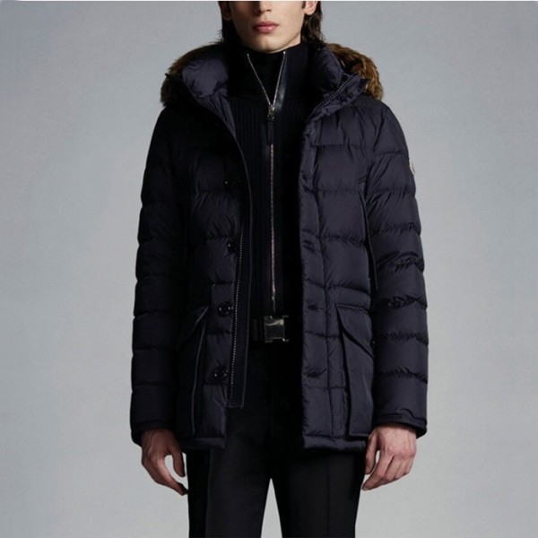 ❤몽클레어 남성 클루니 패치 로고 다운 패딩 - Moncler Mens Navy Down Padding - moc915x