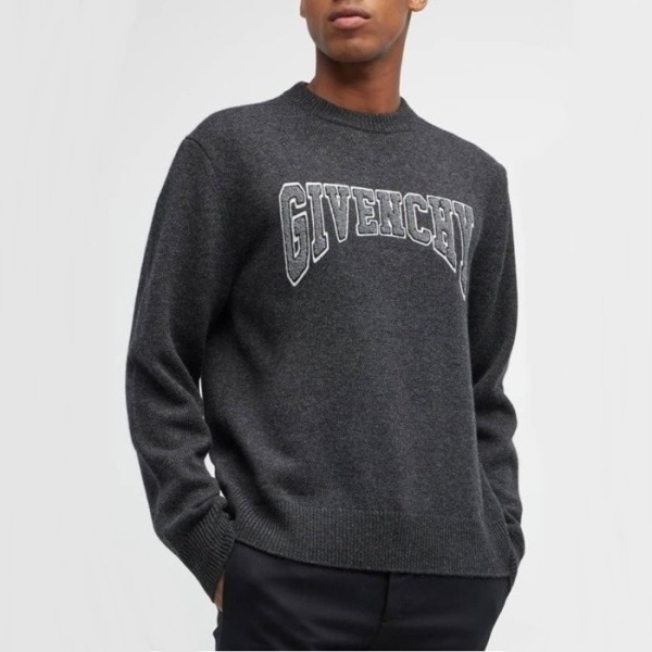 ❤지방시 남/녀 차콜 컬리지 스웨터 - Givenchy Unisex Gray Knits - gic917x