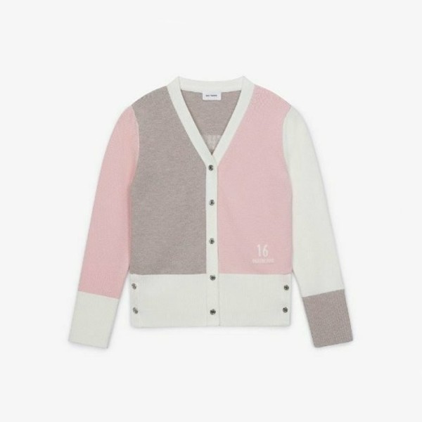 ❤[SOUTHCAPE] 사우스케이프 여성 16로고 컬러 배색 가디건 - gol502x