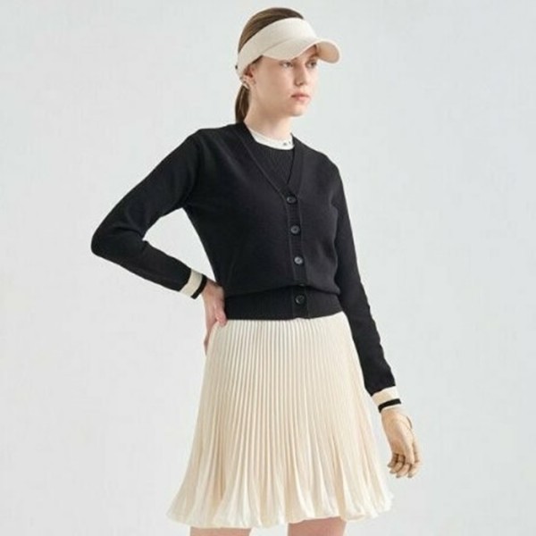 ❤[LANVIN BLANC] 랑방블랑 여성 엠보스드 로고 니트 가디건 - gol510x