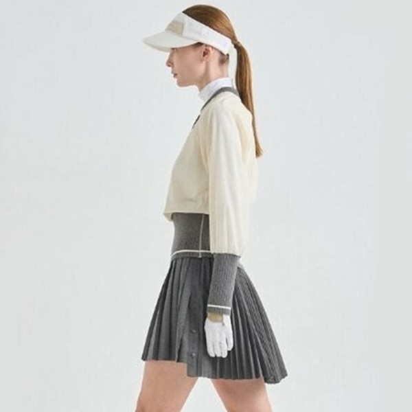 ❤[LANVIN BLANC] 랑방블랑 여성 울 블랜드 플리츠 스커트 - gol513x