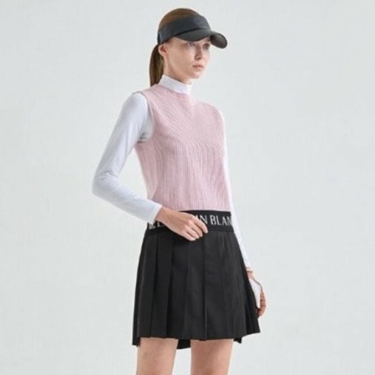 ❤[LANVIN BLANC] 랑방블랑 여성 울 블랜드 플리츠 스커트 - gol514x