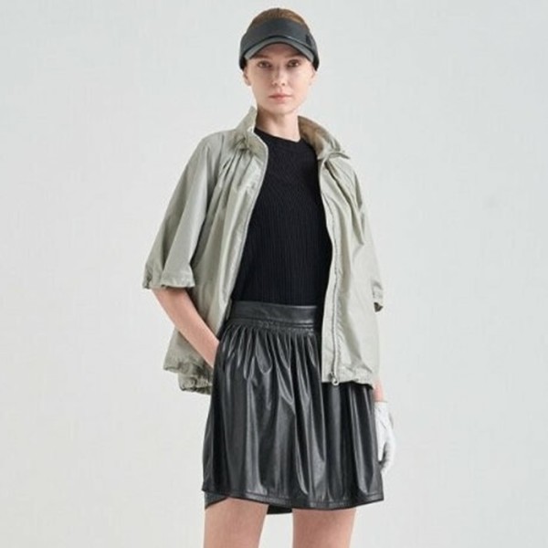 ❤[LANVIN BLANC] 랑방블랑 여성 발수 페이크 레더 스커트 - gol546x