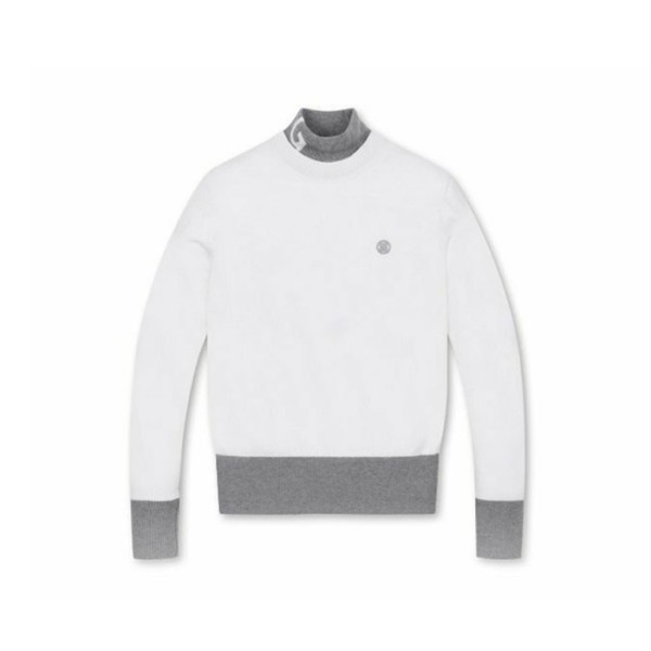 ❤[G/FORE] 지포어 여성 프론트-백 컬러 매칭 넥 스웨터 - gol567x