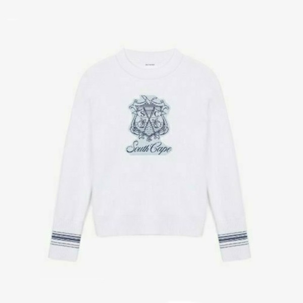 ❤[SOUTHCAPE] 사우스케이프 여성 아트웍 와펜 라운드 니트 풀오버 - gol573x