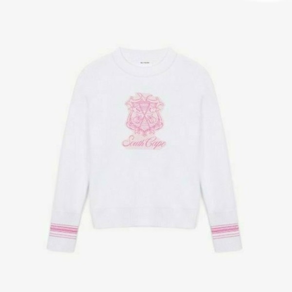 ❤[SOUTHCAPE] 사우스케이프 여성 아트웍 와펜 라운드 니트 풀오버 - gol574x