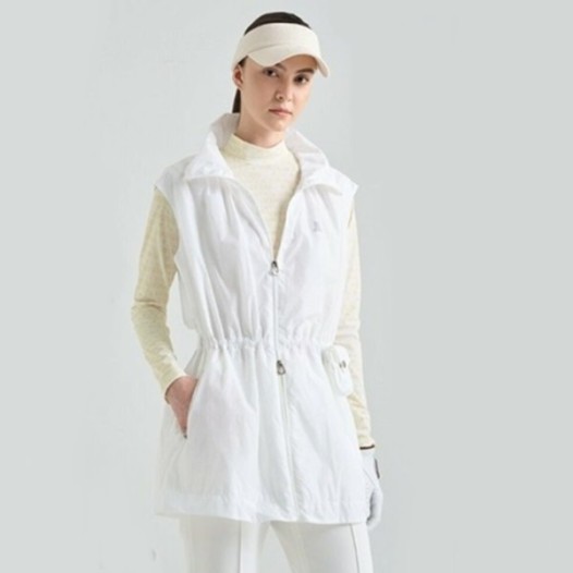❤[LANVIN BLANC] 랑방블랑 여성 백 패널 드러우스트링 베스트 - gol577x