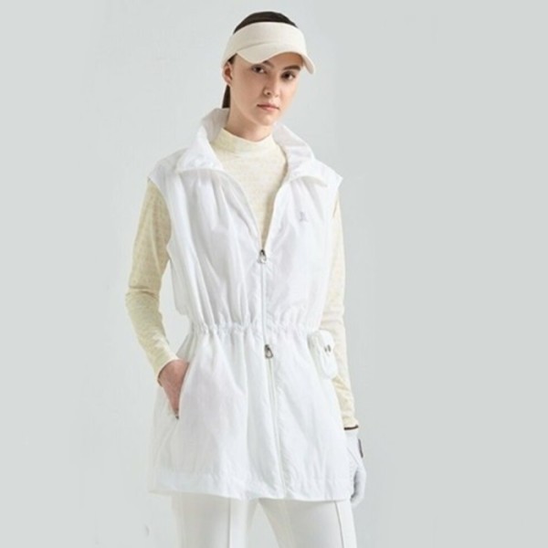 ❤[LANVIN BLANC] 랑방블랑 여성 백 패널 드러우스트링 베스트 - gol577x