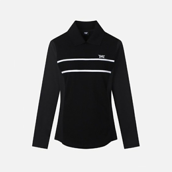 ❤PXG 여성 니트 하이브리드 카라 긴팔 티셔츠 - gol663x