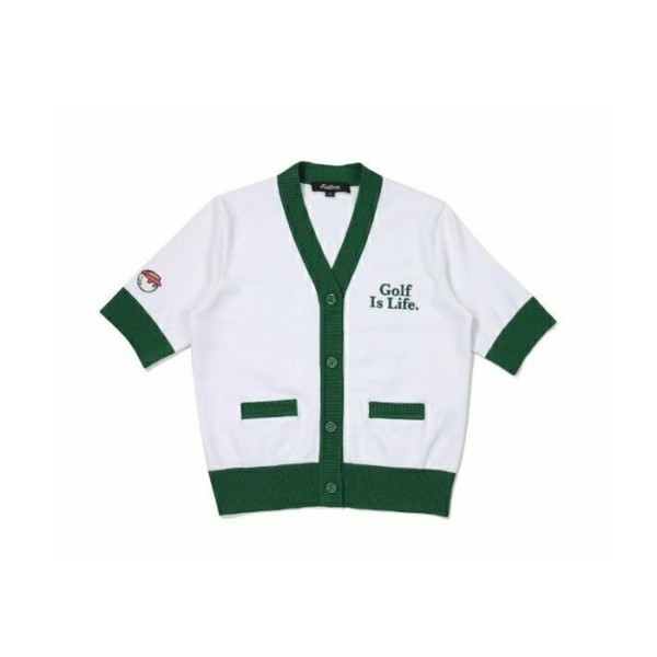 ❤[MALBON] 말본 여성 버킷 Golf is Life 가디건 - gol679x