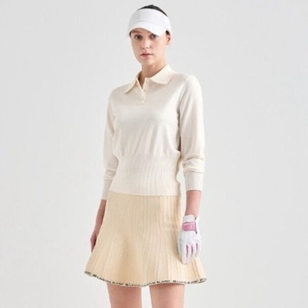 ❤[LANVIN BLANC] 랑방블랑 여성 울 블렌드 컬러 라인 니트 탑 - gol726x