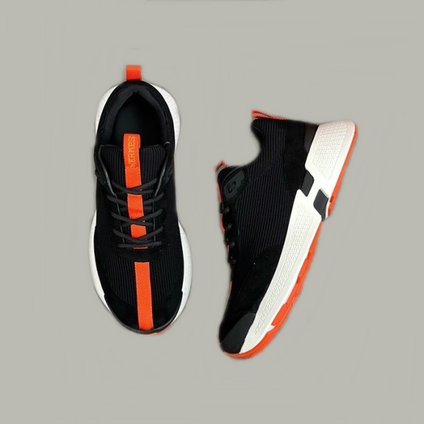 ❤에르메스 남성 엔볼 블랙 스니커즈 - Hermes Mens Black Sneakers - hes688x