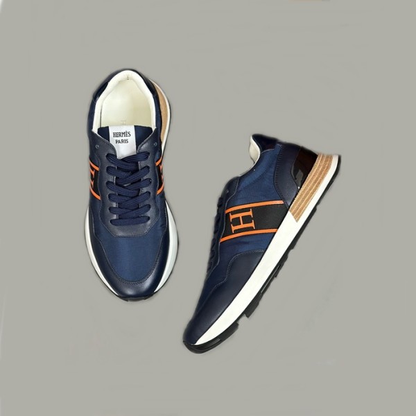 ❤에르메스 남성 엔볼 네이비 스니커즈 - Hermes Mens Navy Sneakers - hes712x