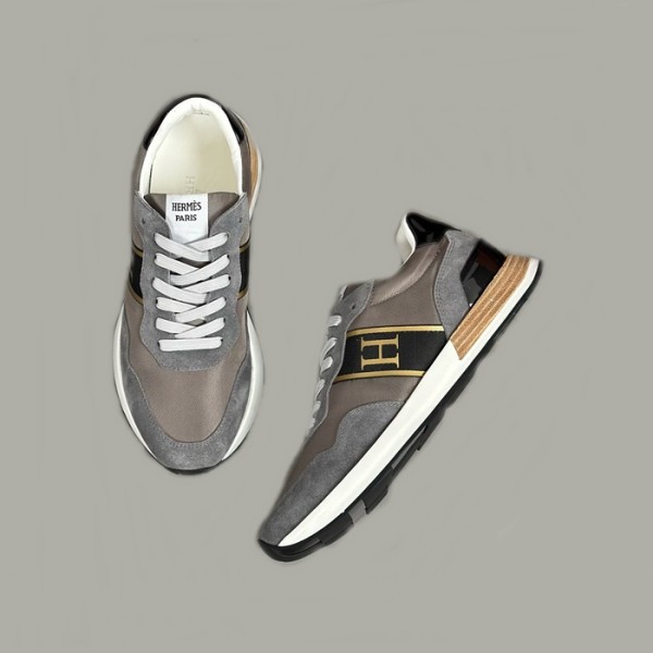 ❤에르메스 남성 엔볼 그레이 스니커즈 - Hermes Mens Gray Sneakers - hes715x