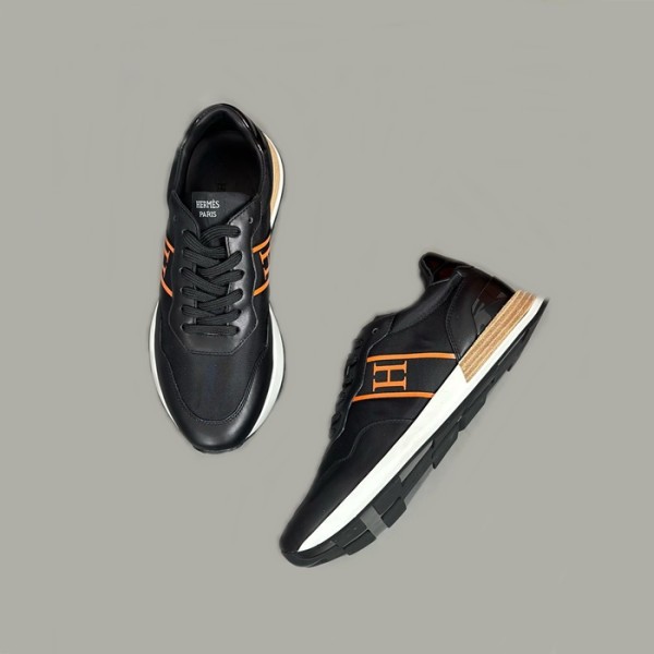 ❤에르메스 남성 엔볼 블랙 스니커즈 - Hermes Mens Black Sneakers - hes717x