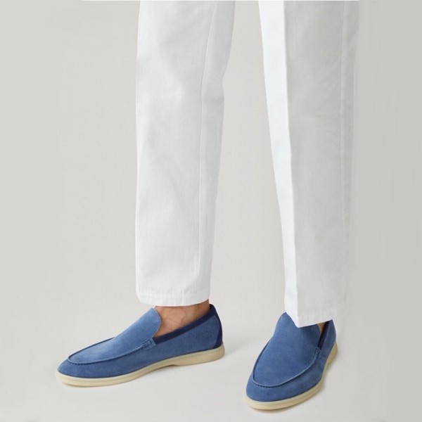 ❤로로피아나 남성 블루 로퍼 - Loro Piana Mens Summer Walk Loafer - lps720x