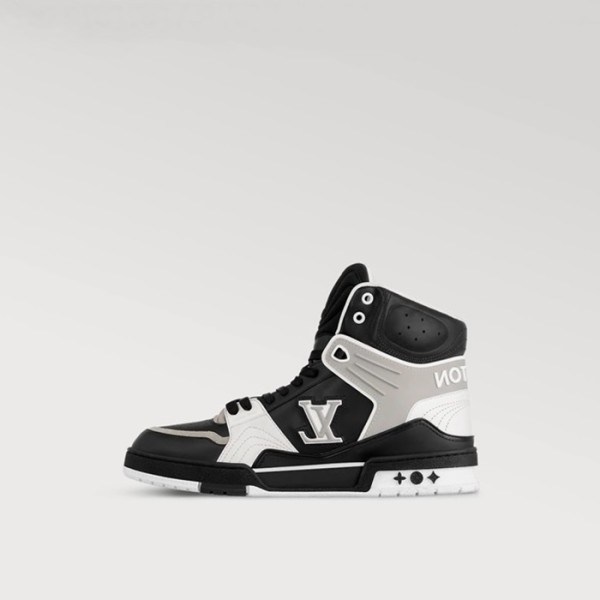 ❤루이비통 남성 블랙 하이탑 스니커즈 - Louis vuitton Mens Black Sneakers - lvs754x