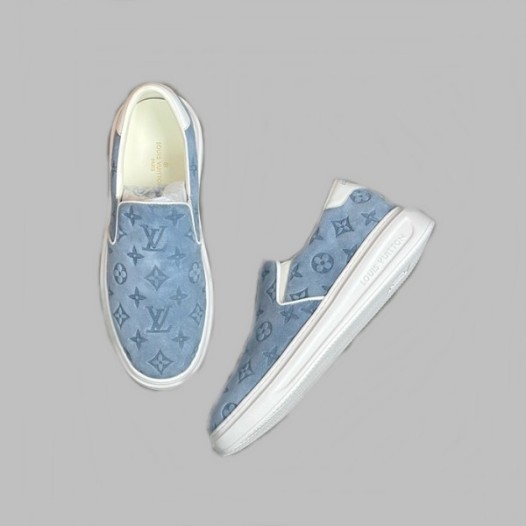 ❤루이비통 남성 블루 로퍼 - Louis vuitton Mens Blue Loafer - lvs759x