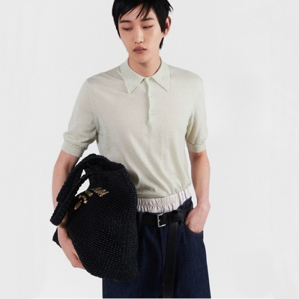 ❤프라다 여성 라피아 크로셰 토트백 1BG392 - Prada Womens Black Tote Bag - prb2029x