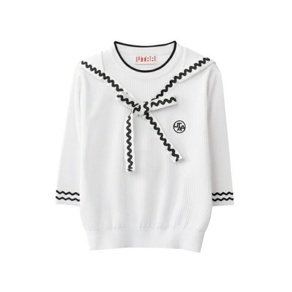 ❤[UTAA] 유타 여성 픽셀 리본 웨이브 풀오버 - gol866x