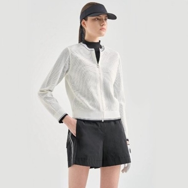 ❤[LANVIN BLANC] 랑방블랑 여성 울 블랜드 크로셰 니트 집업 점퍼 - gol868x