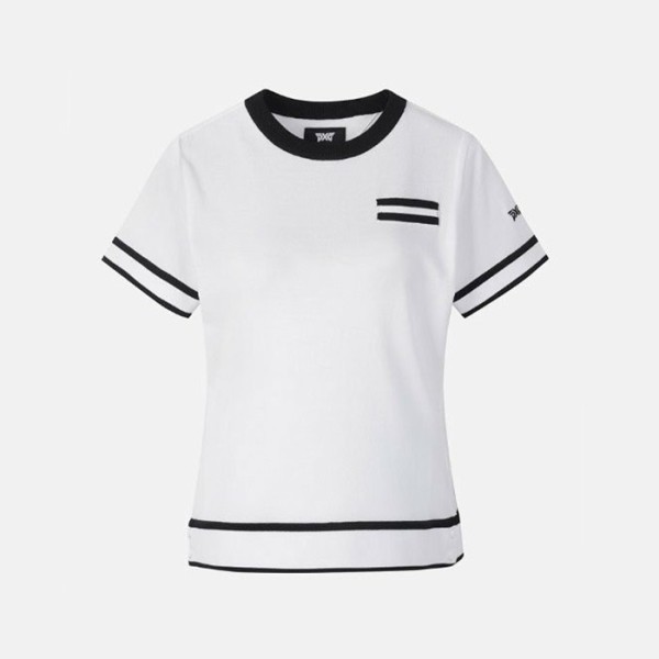 ❤PXG 여성 썸머 라운드넥 숏 슬리브 니트 - gol884x