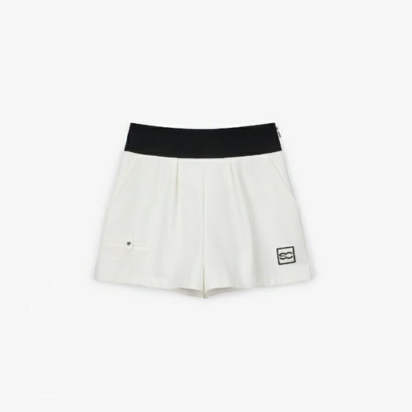 ❤[SOUTHCAPE] 사우스케이프 여성 핀턱 로고 밴드 숏 팬츠 - gol936x