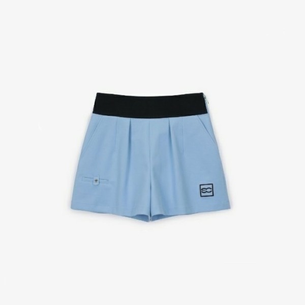 ❤[SOUTHCAPE] 사우스케이프 여성 핀턱 로고 밴드 숏 팬츠 - gol938x