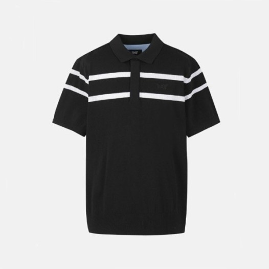 ❤PXG 남성 썸머 라인 포인트 카리 숏 슬리브 니트 - gol958x