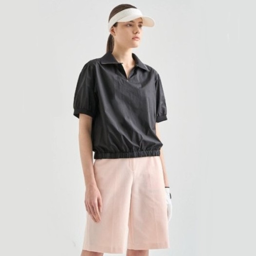 ❤[LANVIN BLANC] 랑방블랑 여성 텍스처 블록 드로우스트링 탑 - gol1015x