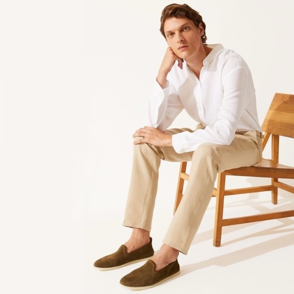 ❤로로피아나 남성 카키 로퍼 - Loro Piana Mens Summer Walk Loafer - lps772x