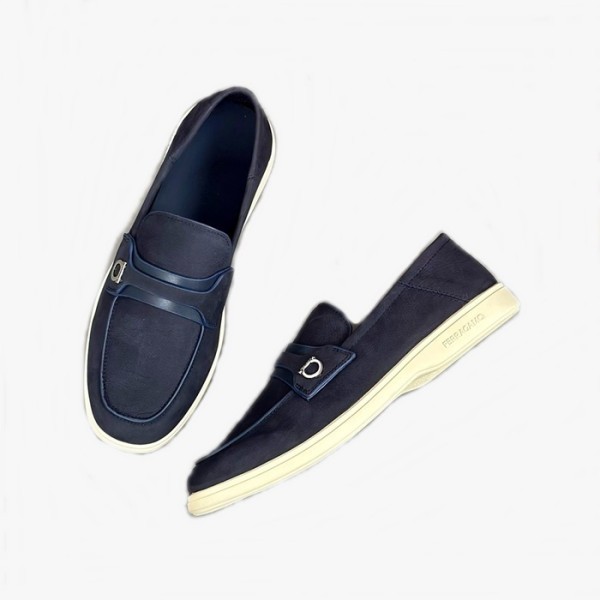 ❤페라가모 남성 네이비 스니커즈 - Ferragamo Mens Navy Sneakers - fes794x