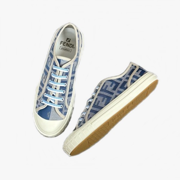 ❤펜디 남/녀 블루 스니커즈 - Fendi Unisex Blue Sneakers - fes814x