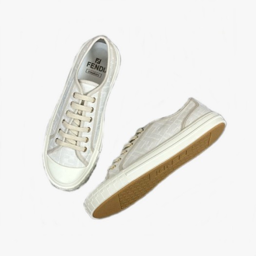 ❤펜디 남/녀 화이트 스니커즈 - Fendi Unisex White Sneakers - fes815x