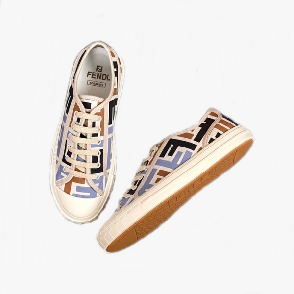 ❤펜디 남/녀 베이지 스니커즈 - Fendi Unisex Beige Sneakers - fes816x