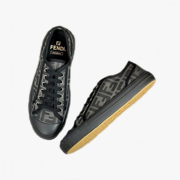 ❤펜디 남/녀 블랙 스니커즈 - Fendi Unisex Black Sneakers - fes820x