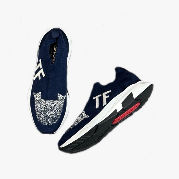 ❤톰포드 남성 네이비 스니커즈 - Tom Ford Mens Navy Sneakers - tos821x