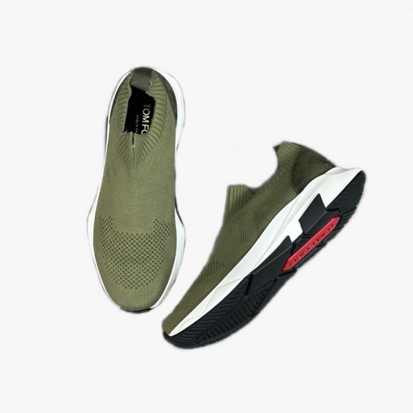 ❤톰포드 남성 카키 스니커즈 - Tom Ford Mens Khaki Sneakers - tos823x
