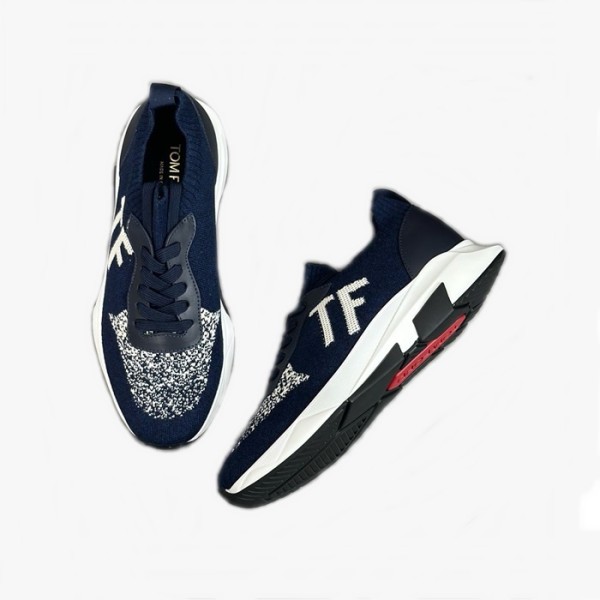 ❤톰포드 남성 네이비 스니커즈 - Tom Ford Mens Navy Sneakers - tos825x