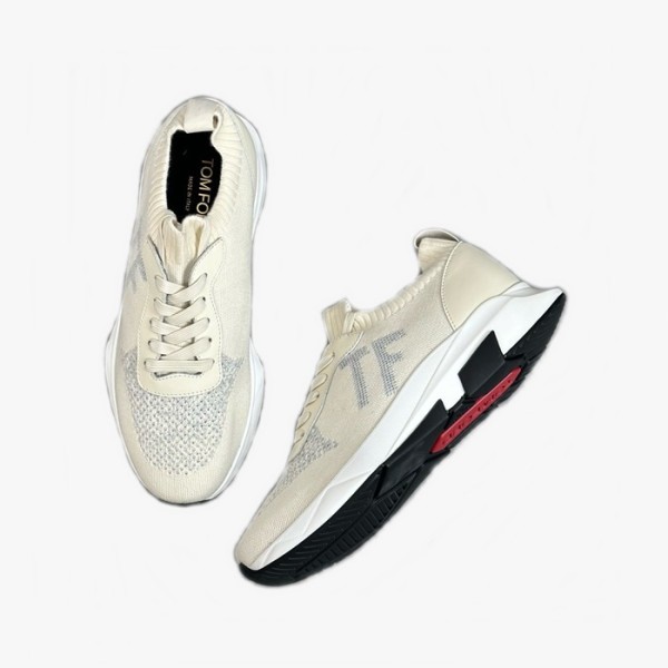 ❤톰포드 남성 아이보리 스니커즈 - Tom Ford Mens Ivory Sneakers - tos826x