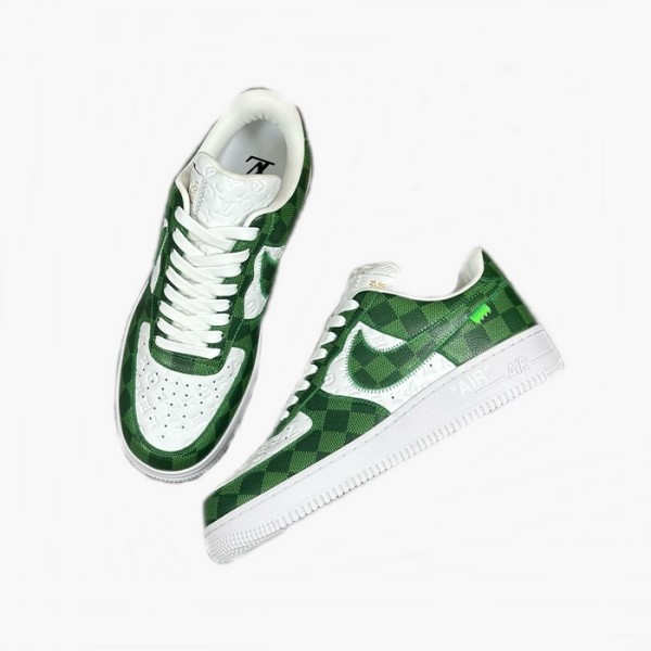❤루이비통 x Air Force1 남성 그린 스니커즈 - Louis vuitton x Air Force1 Mens Green Sneakers - lvs838x
