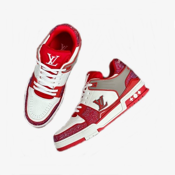 ❤루이비통 남성 레드 스니커즈 - Louis vuitton Mens Red Sneakers - lvs869x