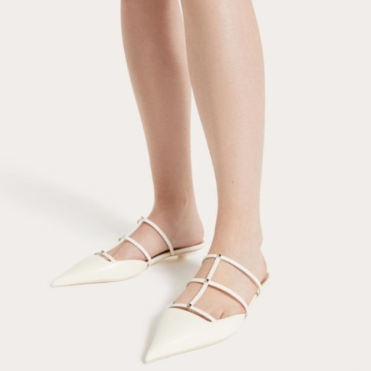 ❤발렌티노 여성 화이트 뮬 - Valentino Womens White Mules - vas973x