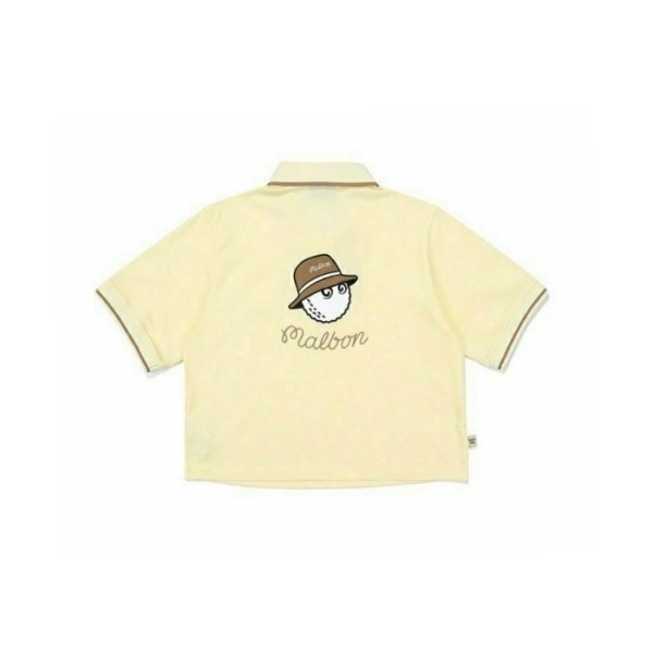 ❤[MALBON] 말본 여성 버킷 크롭 폴로 티셔츠 - gol1109x