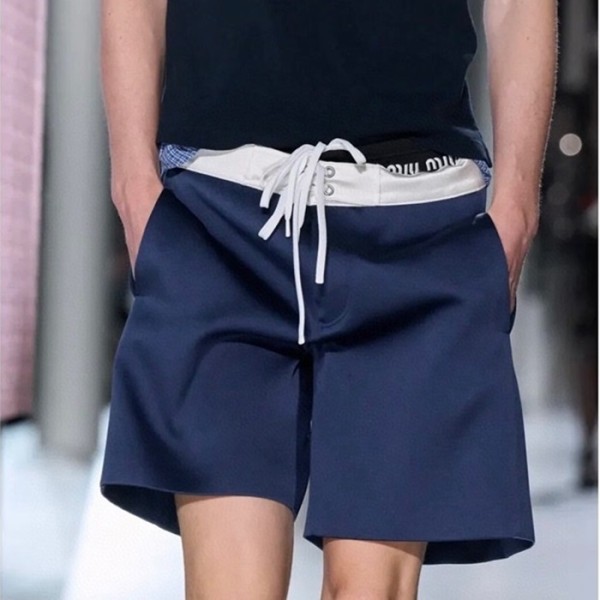 ❤미우미우 남성 네이비 반바지 - Miumiu Mens Navy Half-pants - mic962x