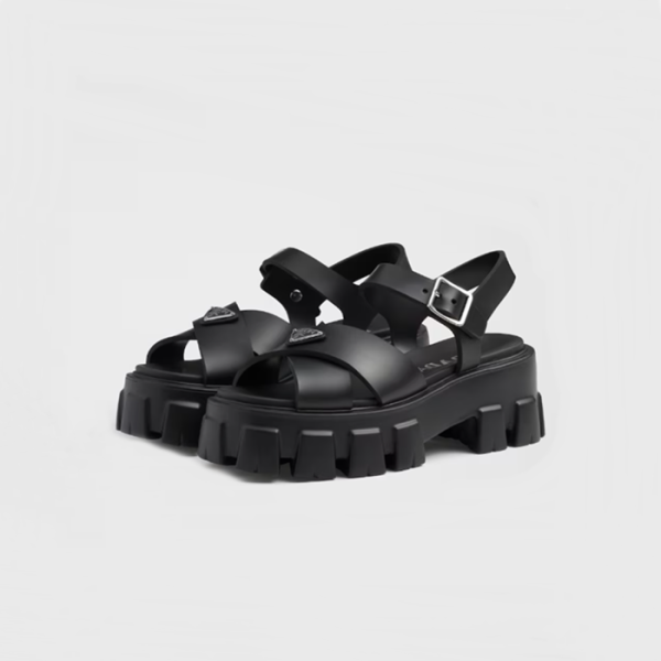❤프라다 여성 블랙 모놀리스 러버 샌들 - Prada Womens Black Sandals - prs660x